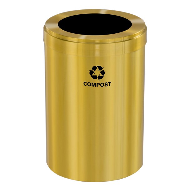 Waste Receptacle, No Liner, 41 gal., Satin