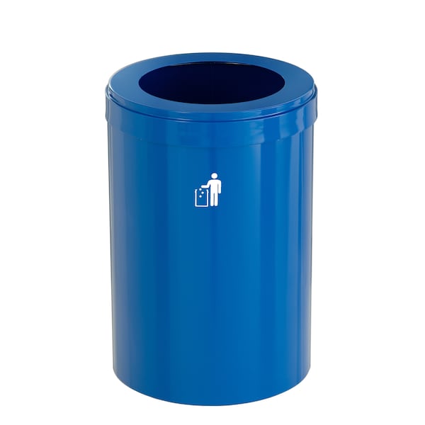 Waste Receptacle, No Liner, 41 gal., Blue/B