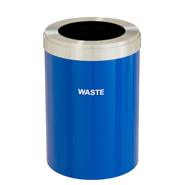 Waste Receptacle, No Liner, 41 gal., Blue/S