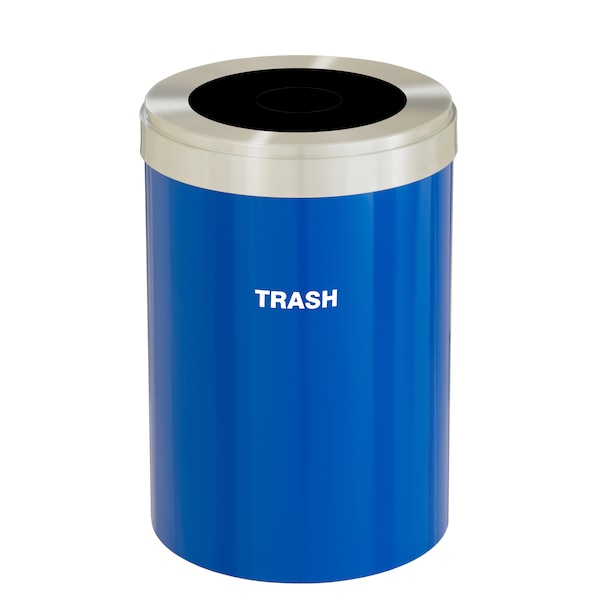 Waste Receptacle, No Liner, 41 gal., Blue/S