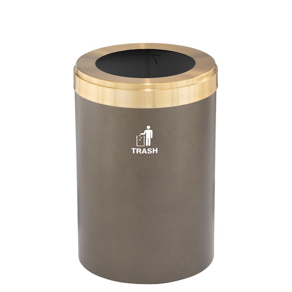 Waste Receptacle, No Liner, 41 gal., Bronze