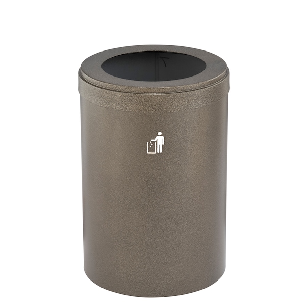 Waste Receptacle, No Liner, 41 gal., Bronze
