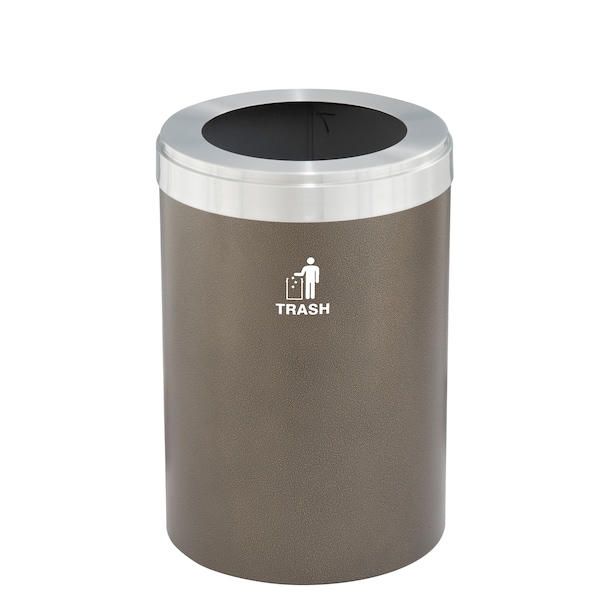Waste Receptacle, No Liner, 41 gal., Bronze