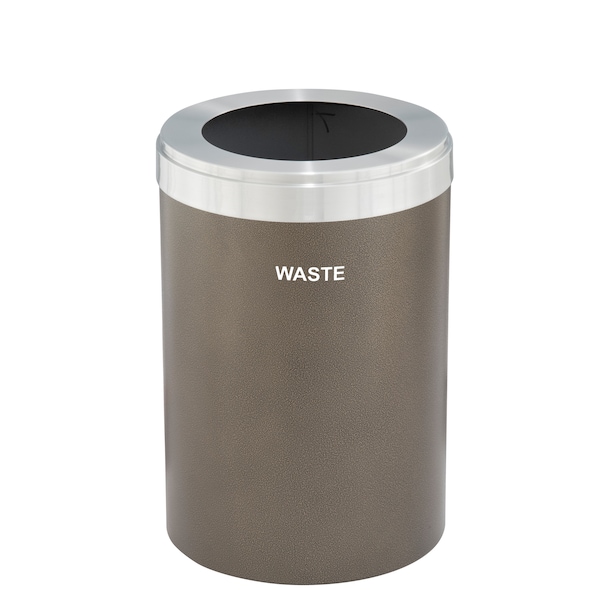 Waste Receptacle, No Liner, 41 gal., Bronze