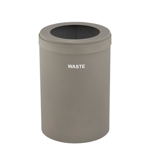 Waste Receptacle, No Liner, 41 gal., Nickel