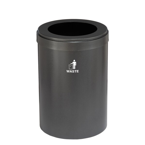 Waste Receptacle, No Liner, 41 gal., Silver
