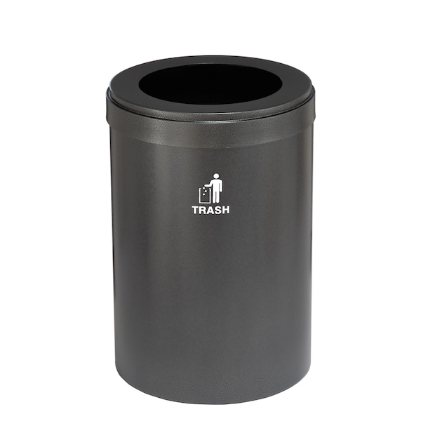 Waste Receptacle, No Liner, 41 gal., Silver