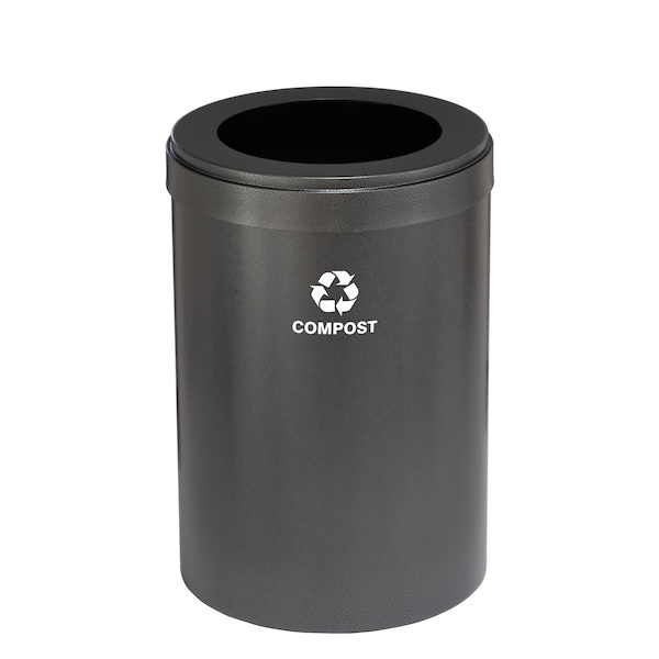 Waste Receptacle, No Liner, 41 gal., Silver