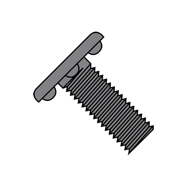 Weld Stud, #8-32, 0.375 in, Top Projection, Steel, Plain Finish, 500 PK