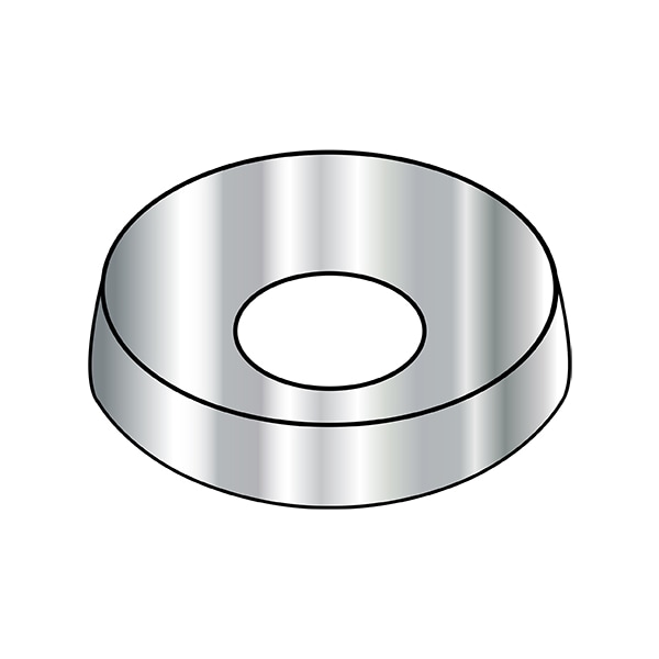Countersunk Washer, Fits Bolt Size M4 , 18-8 Stainless Steel Plain Finish, 2000 PK