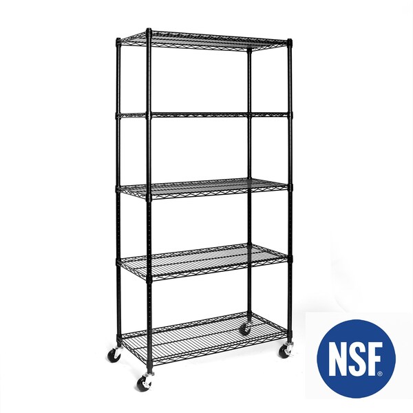 UltraDurable(R), NSF Steel Shelf, 5 Tier