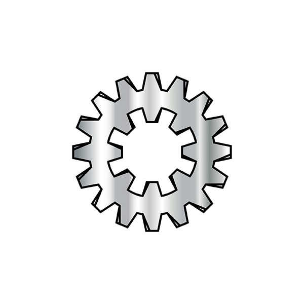 Internal/External Tooth Lock Washer, For Screw Size #10 18-8 Stainless Steel, Plain Finish, 5000 PK