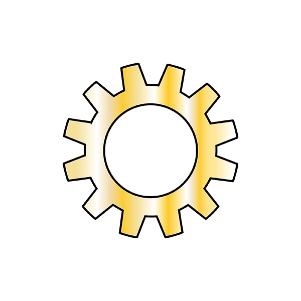 External Tooth Lock Washer, For Screw Size #6 Spring Steel, Yellow Zinc Finish, 10000 PK
