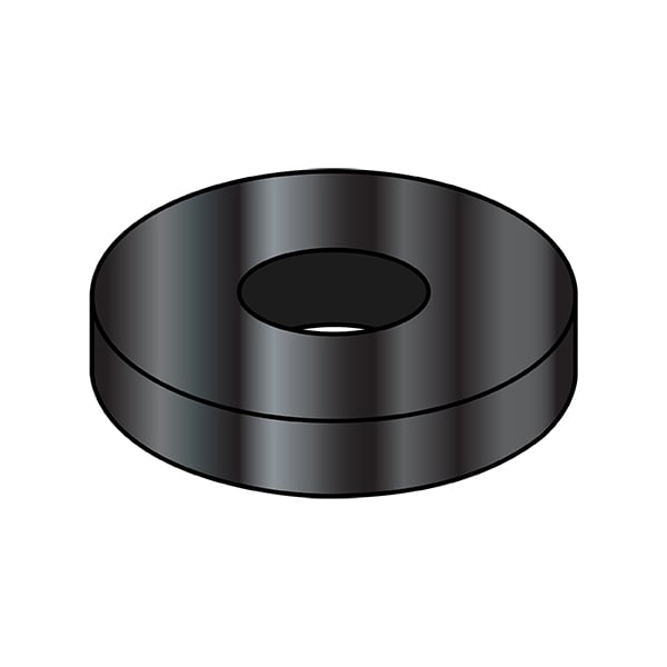 Fender Washer, Fits Bolt Size 1/4" , 18-8 Stainless Steel Black Oxide Finish, 3000 PK