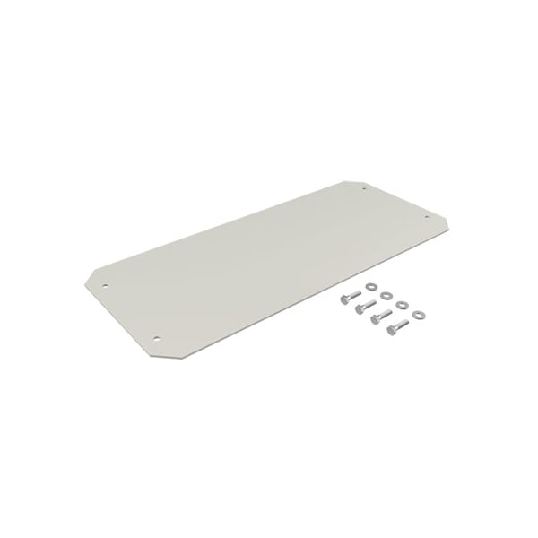 Gland Plate, 20.60x8.24x0.00, White, Alu