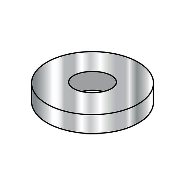 Flat Washer, For Screw Size 1/2X1 1/4X.06" , 18-8 Stainless Steel Plain Finish, 1000 PK