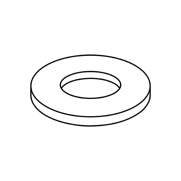 Flat Washer, For Screw Size 1/4X1" , Nylon Nylon Finish, 5000 PK