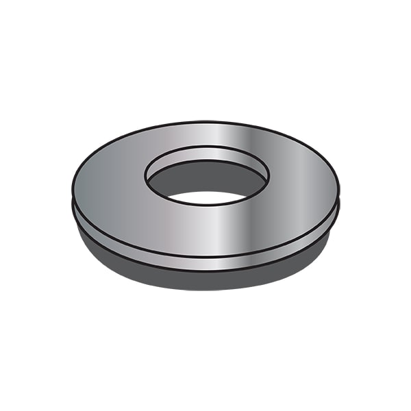 Flat Washer, Fits Bolt Size 7/16X7 in EPDM, Galvanized Finish, 3000 PK