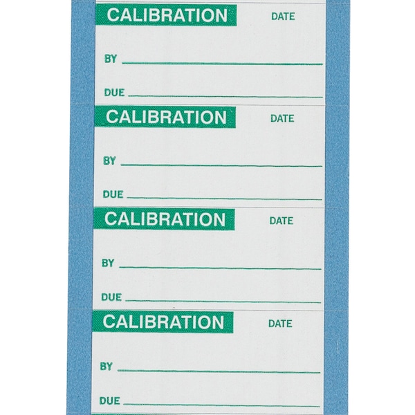 Calibration Labels 1" H x 2.25" W, PK 25, WOX-9-PK