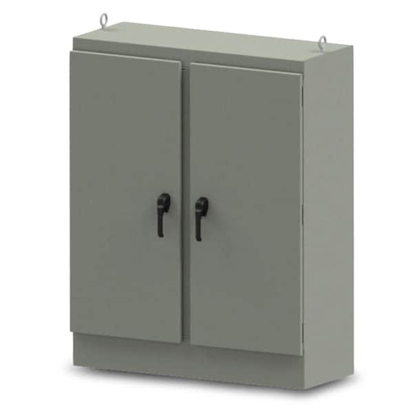 3 Point Latch with Padlock Handle Electrical Enclosures, 72 in H, 24 in D, 48 in W, NEMA 4
