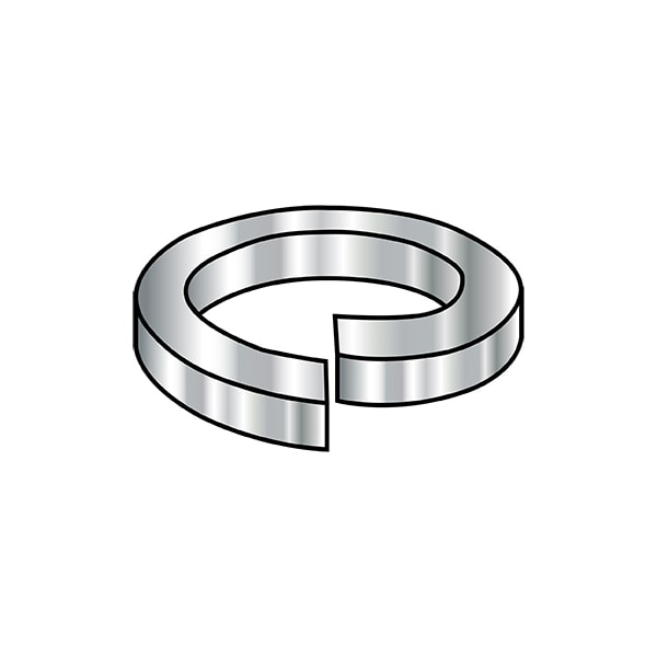 Split Lock Washer, For Screw Size 5/8 in 18-8 Stainless Steel, Plain Finish, 500 PK