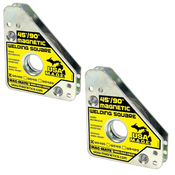 Magnetic Welding Square Holds 75 lb, PK2