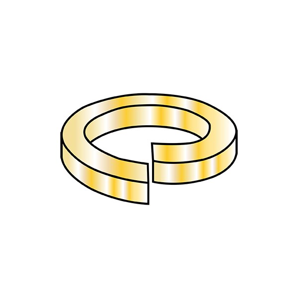Split Lock Washer, For Screw Size 9/16 in Alloy Steel, Zinc Yellow Finish, 300 PK
