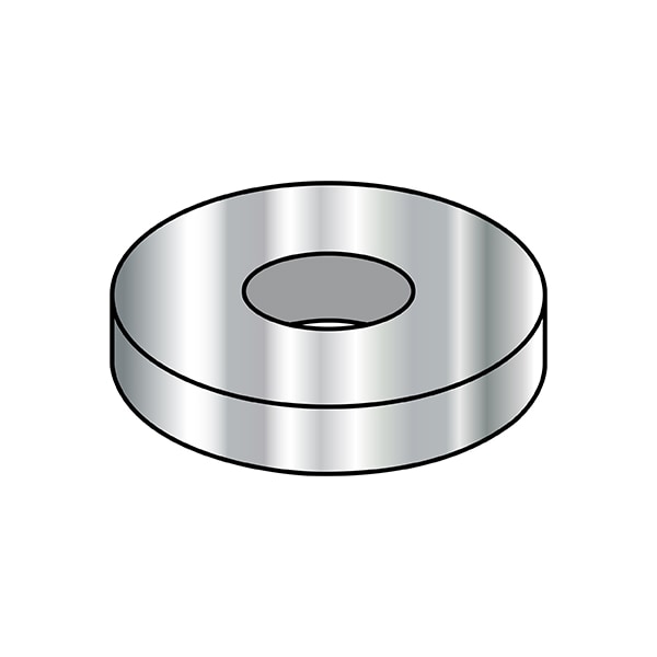 Flat Washer, For Screw Size #10 , 18-8 Stainless Steel Plain Finish, 5000 PK