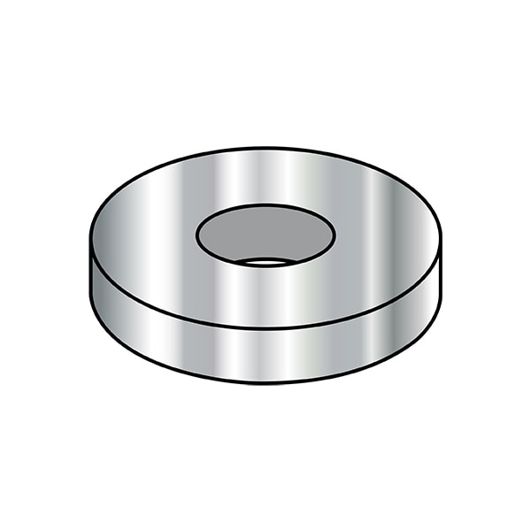 Flat Washer, For Screw Size #10 , 316 Stainless Steel Plain Finish, 5000 PK