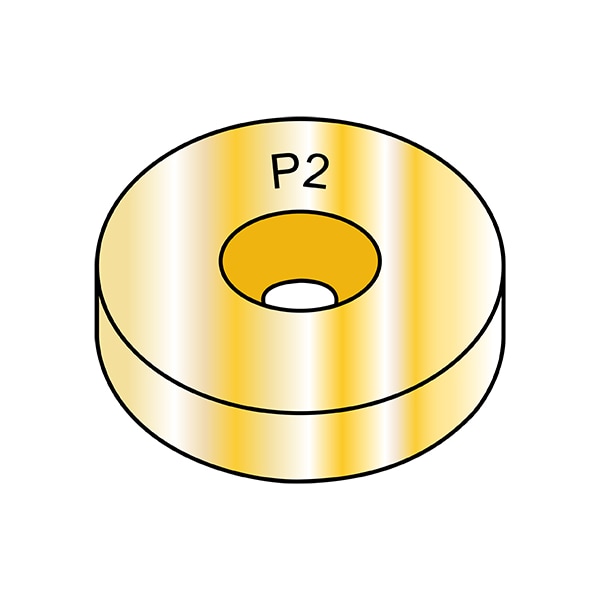 Flat Washer, For Screw Size 1/2" , Steel Zinc Yellow Finish, 2000 PK