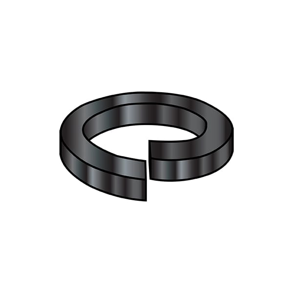 Split Lock Washer, For Screw Size 5/16 in Steel, Black Zinc Finish, 4500 PK