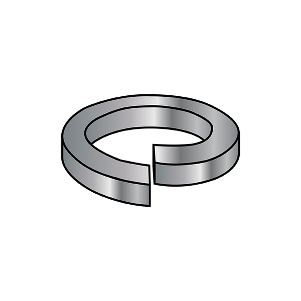 Split Lock Washer, For Screw Size 5/8 in Steel, Hot Dipped Galvanized Finish, 500 PK