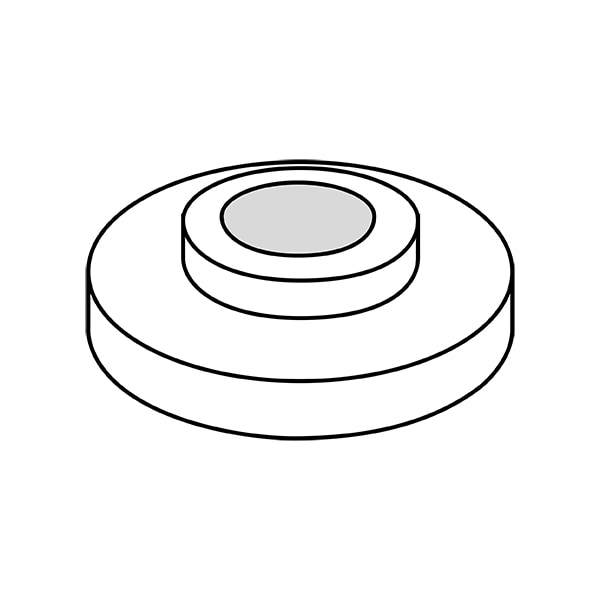 Flat Washer, Fits Bolt Size 6 in Nylon, 2500 PK
