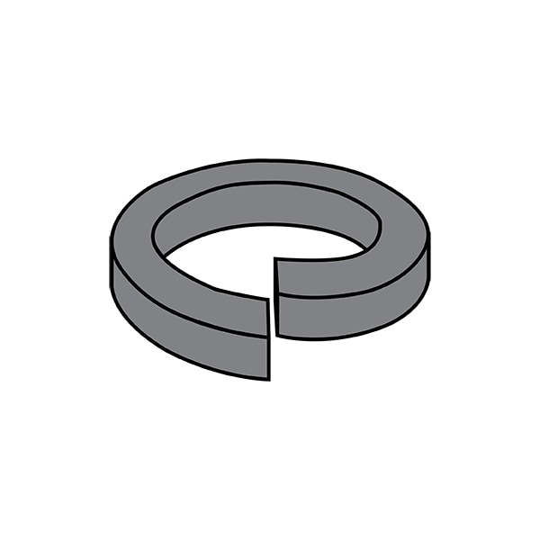Split Lock Washer, For Screw Size 7/8 in Steel, Plain Finish, 625 PK