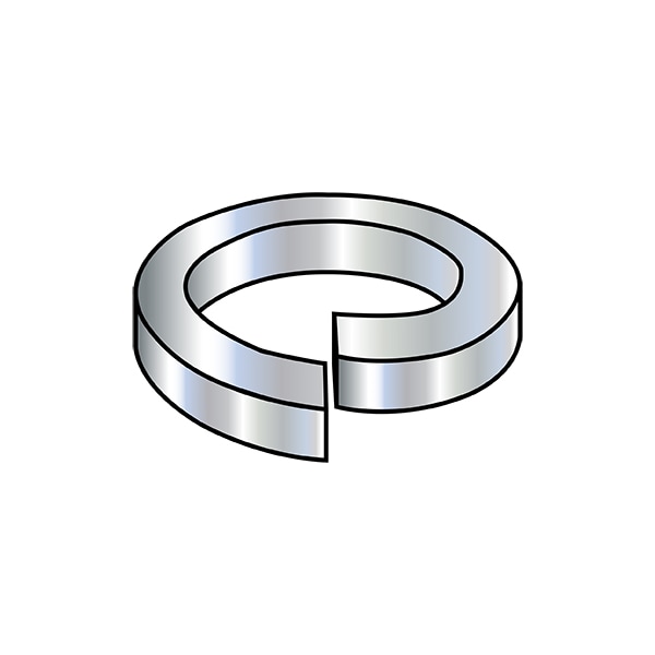 Split Lock Washer, For Screw Size 5/16 in Steel, Mechanical Zinc Finish, 5000 PK