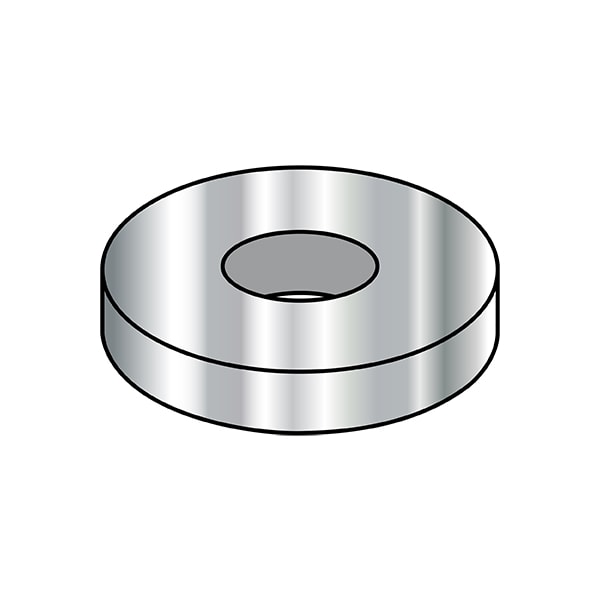 Flat Washer, For Screw Size 1/2" , 18-8 Stainless Steel Plain Finish, 500 PK