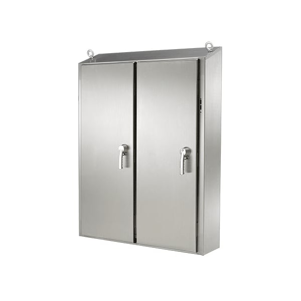 3 Point Latch with Padlock Handle Electrical Enclosures, 62 in H, 12 in D, 51 in W, NEMA 4X