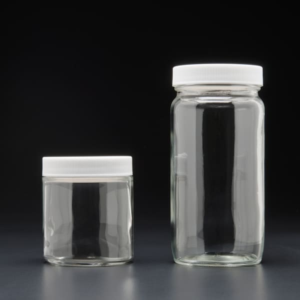 Pre-cleaned - 16oz, 500mL Short Wide Mouth Jar, 89-400mm Thread, PK12