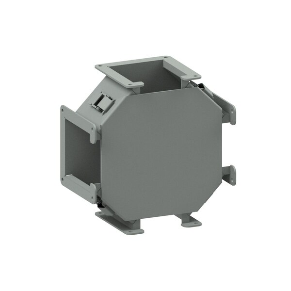 N1 CROSS (HS/S WW) 10X10X14 CS, GRY, 1 Rating, Carbon Steel, Polyester Powder