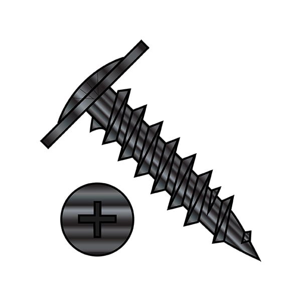 Drywall Screw, #8 x 1 in, Steel, Truss Head Phillips Drive, 4000 PK