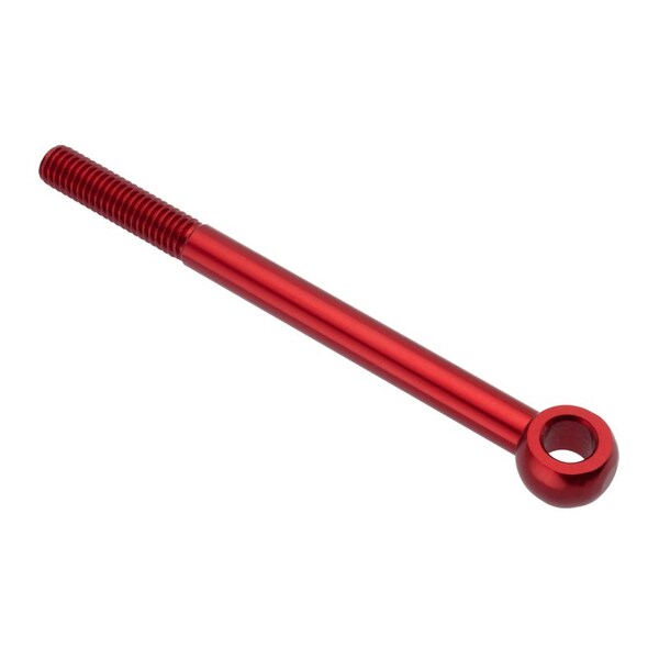 Rod End, Aluminum, Red Anodized, 3/8"-16 Thrd Sz, 1-1/2 in Thrd Lg, 5-3/8 in Overall Lg