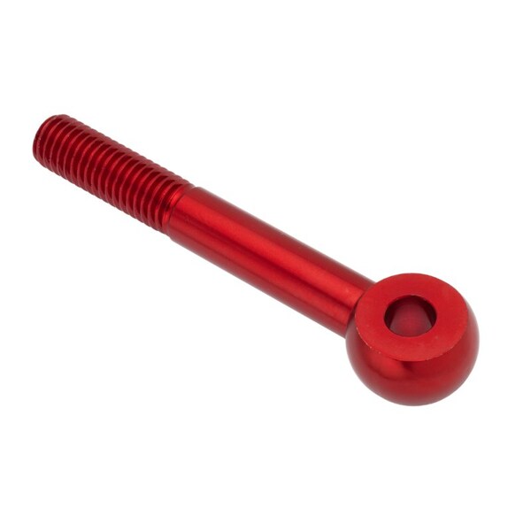 Rod End, Aluminum, Red Anodized, 1/2"-13 Thrd Sz, 1-1/2 in Thrd Lg, 4-1/2 in Overall Lg