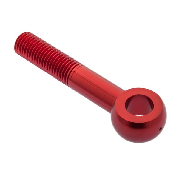 Rod End, Aluminum, Red Anodized, 3/4"-10 Thrd Sz, 1-3/4 in Thrd Lg, 5-3/4 in Overall Lg
