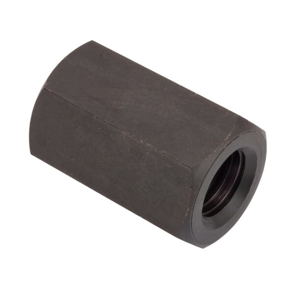Coupling Nut, 7/8"-9, Steel, Black Oxide, 2-1/4 in Lg, 1-7/16 in Hex Wd