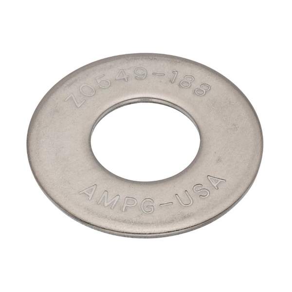 Flat Washer, For Screw Size 5/8" , 18-8 Stainless Steel Plain Finish, 50 PK