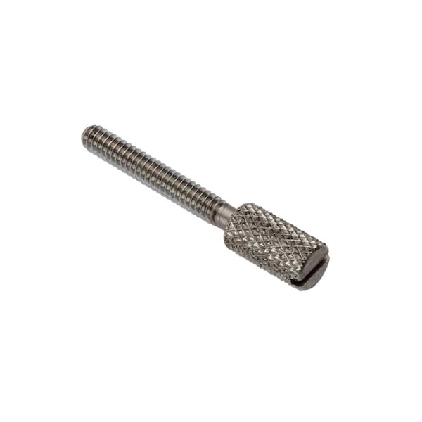 Thumb Screw, 5/16"-24 Thread Size, Knurl Narrow Head, Plain Stainless Steel, 1-1/2 in Lg