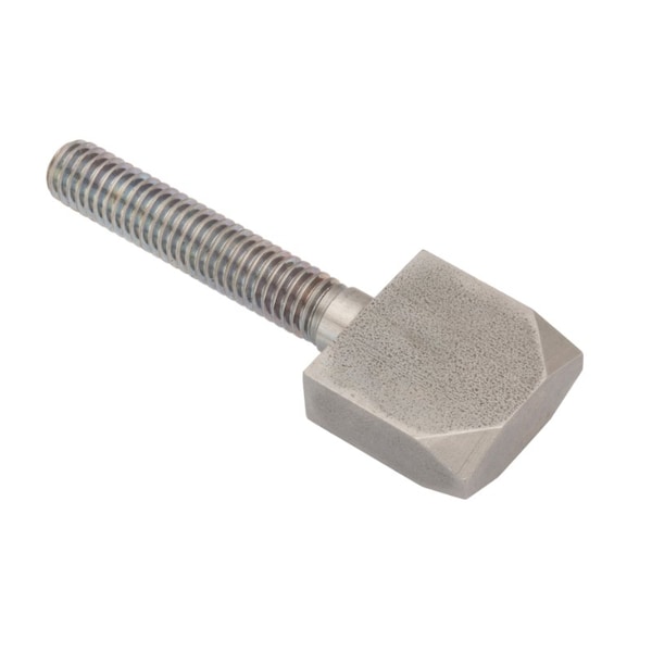 Thumb Screw, 3/8"-16 Thread Size, Spade, Plain 18-8 Stainless Steel, 1 in Head Ht, 2 in Lg