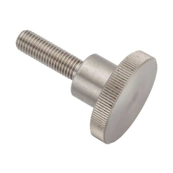 Thumb Screw, 5/16"-24 Thread Size, Round, Plain 18-8 Stainless Steel, 1/4 in Head Ht, 1 3/4 in Lg