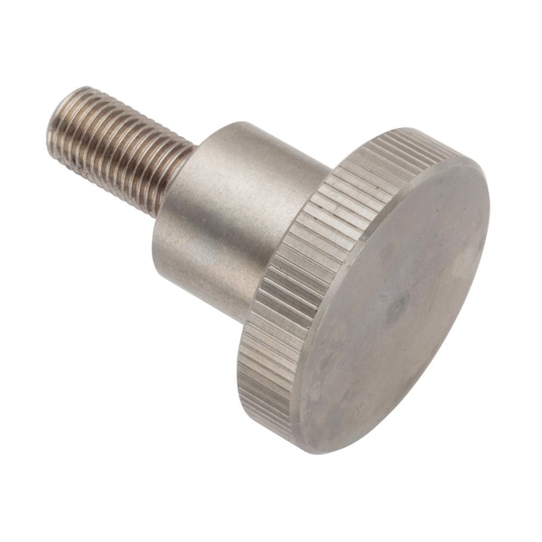 Thumb Screw, 3/8"-24 Thread Size, Round, Plain 18-8 Stainless Steel, 5/16 in Head Ht, 1 13/16 in Lg