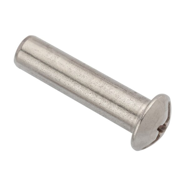 Combo Barrel, 3/8"-16, 2 in Brl Lg, 1/2 in Brl Dia, 18-8 Stainless Steel Unfinished